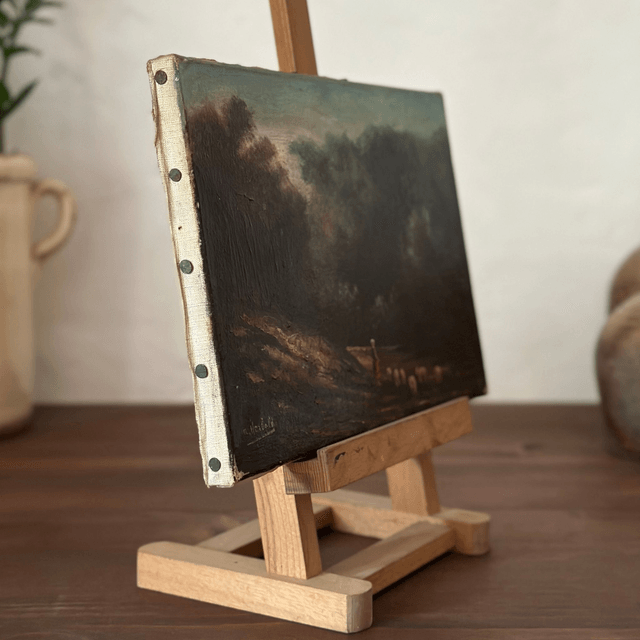 la bergère, huile sur toile par A. Herbold
