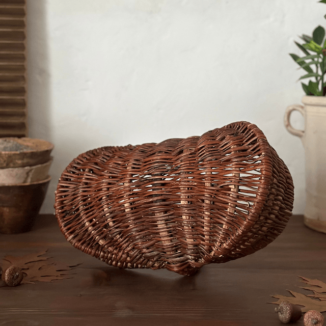 le panier de cueillette en osier