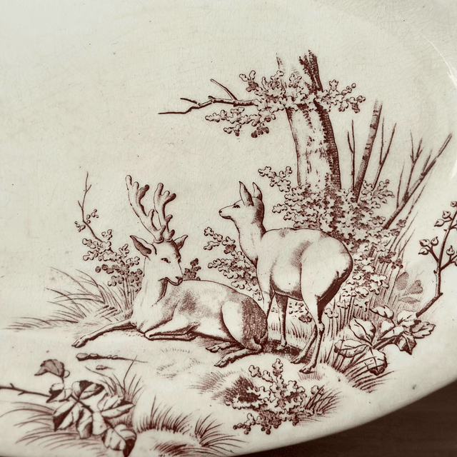 le plat ovale Chasse, Clairefontaine