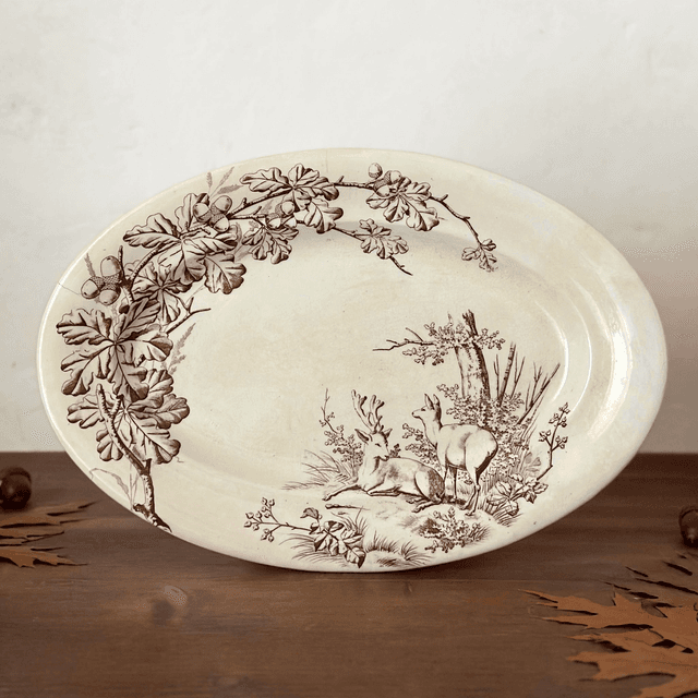 le plat ovale Chasse, Clairefontaine